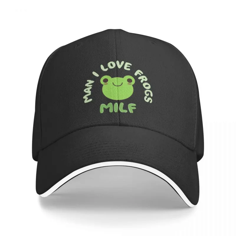 

Man I Love Frogs MILF MEME ART Baseball Cap Men Hats Women Visor Outdoor Snapback Caps