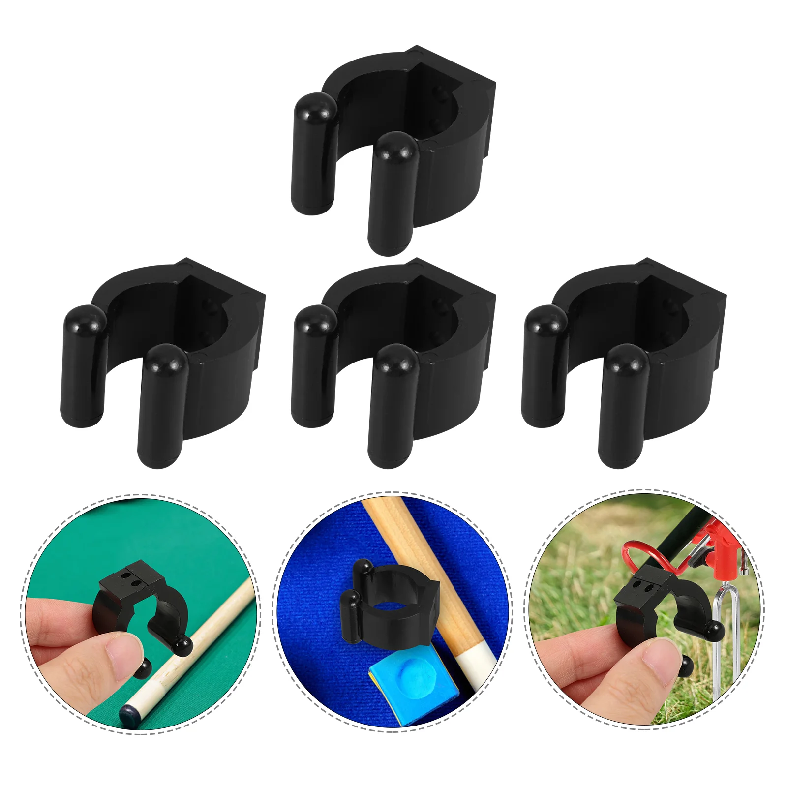 

20 Pcs Billiard Cue Fish Rod Holder Fishing Bracket Wall-mounted Pole Clamp Abs Stick Poles