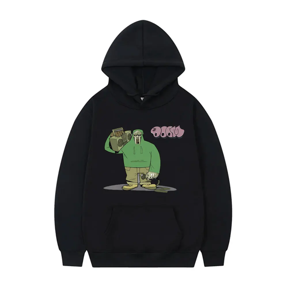 

Rapper Vintage Cartoon Mf Doom and Friends Graphic Hoodie Male Hip Hop Rap Funny Anime Pullover Men Women's Casual Sweatshirt