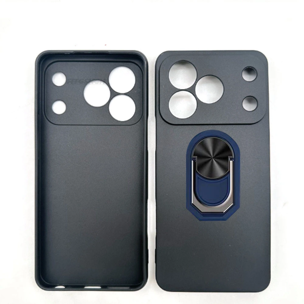 Blackview Wave 7C Protective Finger Ring Silicone Case - Soft TPU Back Cover