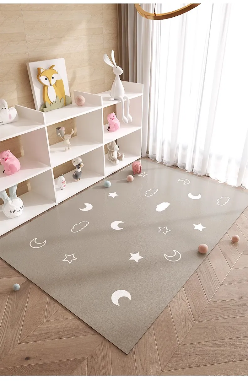 

GM0560 Cartoon PVC carpet, washable and erasable leather floor mat for living room, waterproof and stain resistant
