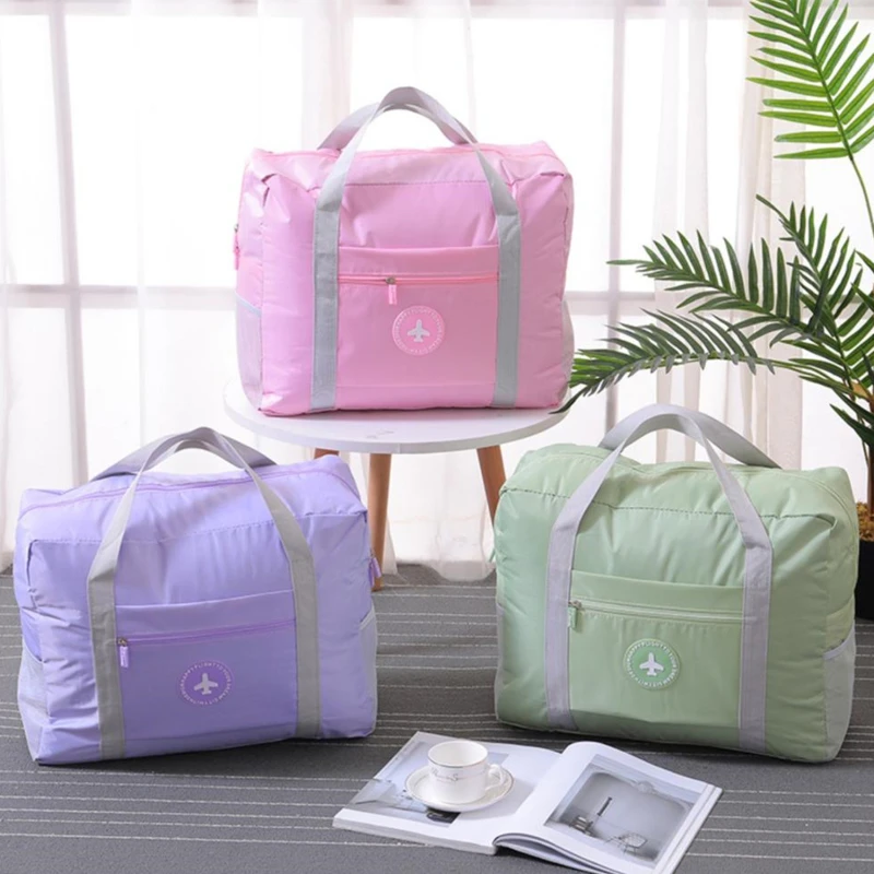 

Travel Folding Trolley Bag Portable Boarding Storage Bag Large Capacity Luggage HandBag Packing Cubes Compression Organizer