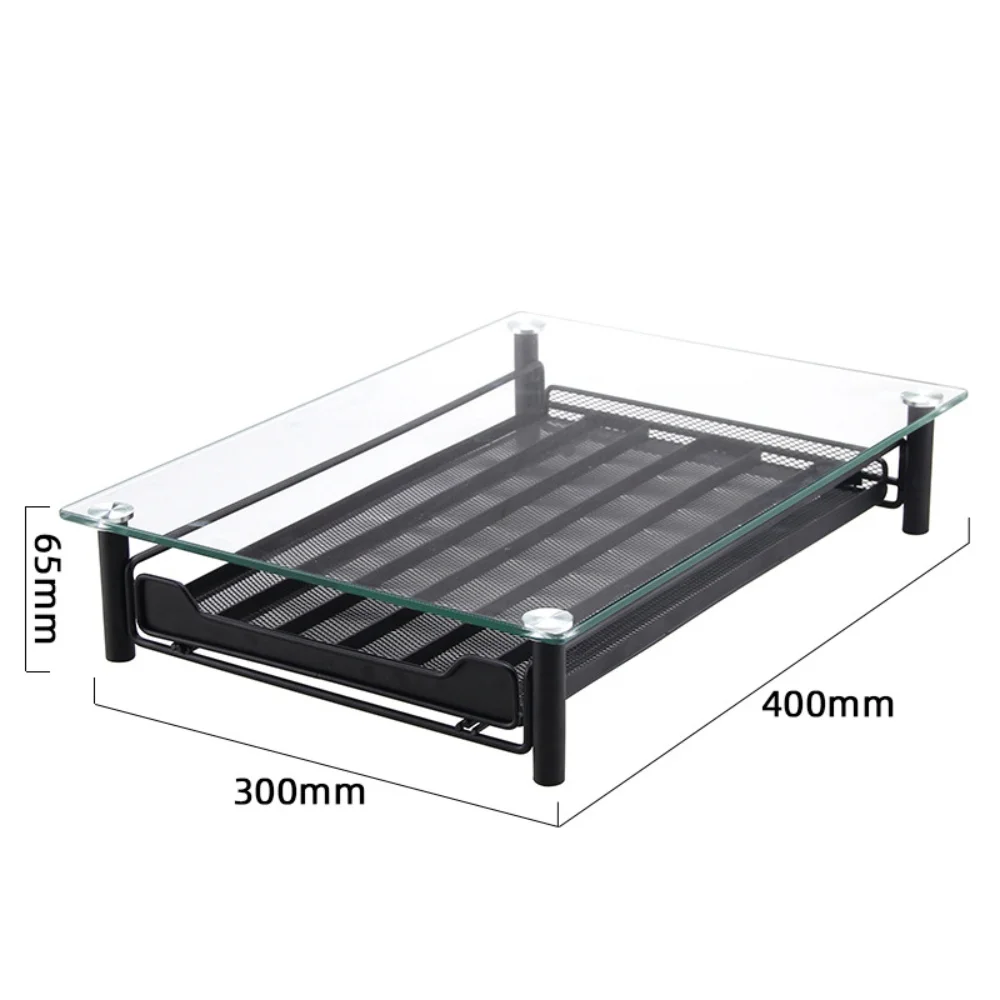 60 Nespresso Capsule Holder Drawer Capsule Coffee Storage Rack with Glass Tray and Non-slip Feet Coffee Machine Stand