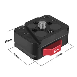 Quick Release Plate Clamp - Instant Camera Mounting for Video Tripods and Stabilizers (Type H)