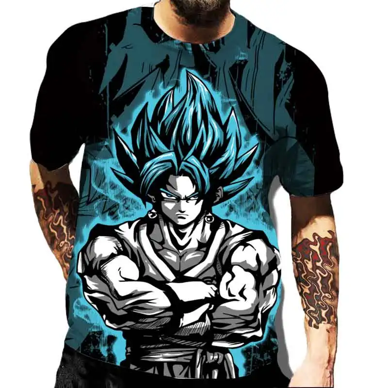 Fashion Clothes Dragon- Balls T Shirts Anime Vegeta Tshirt Men's T-Shirt Classic Man Clothes Harajuku Graphic Printed Clothing