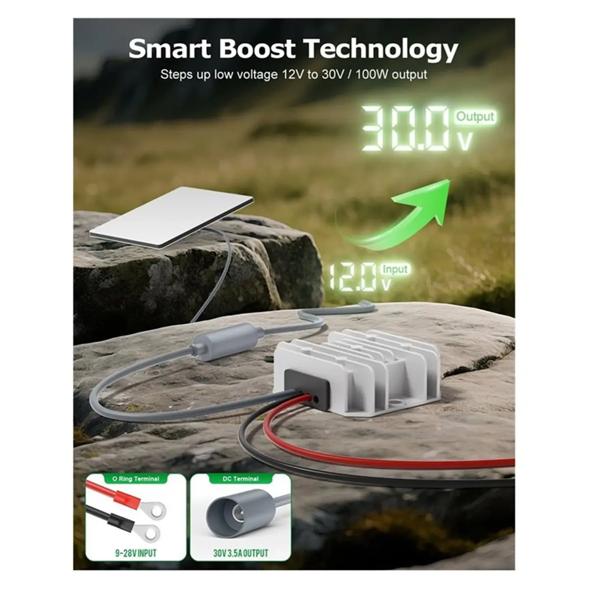 (A23G) AT82-스마트 부스트 12V에서 30V 3.5A DC 스텝업 컨버터 (스타링크 미니 12V 어댑터 전원 공급 장치용), 안정적인 전압 모듈