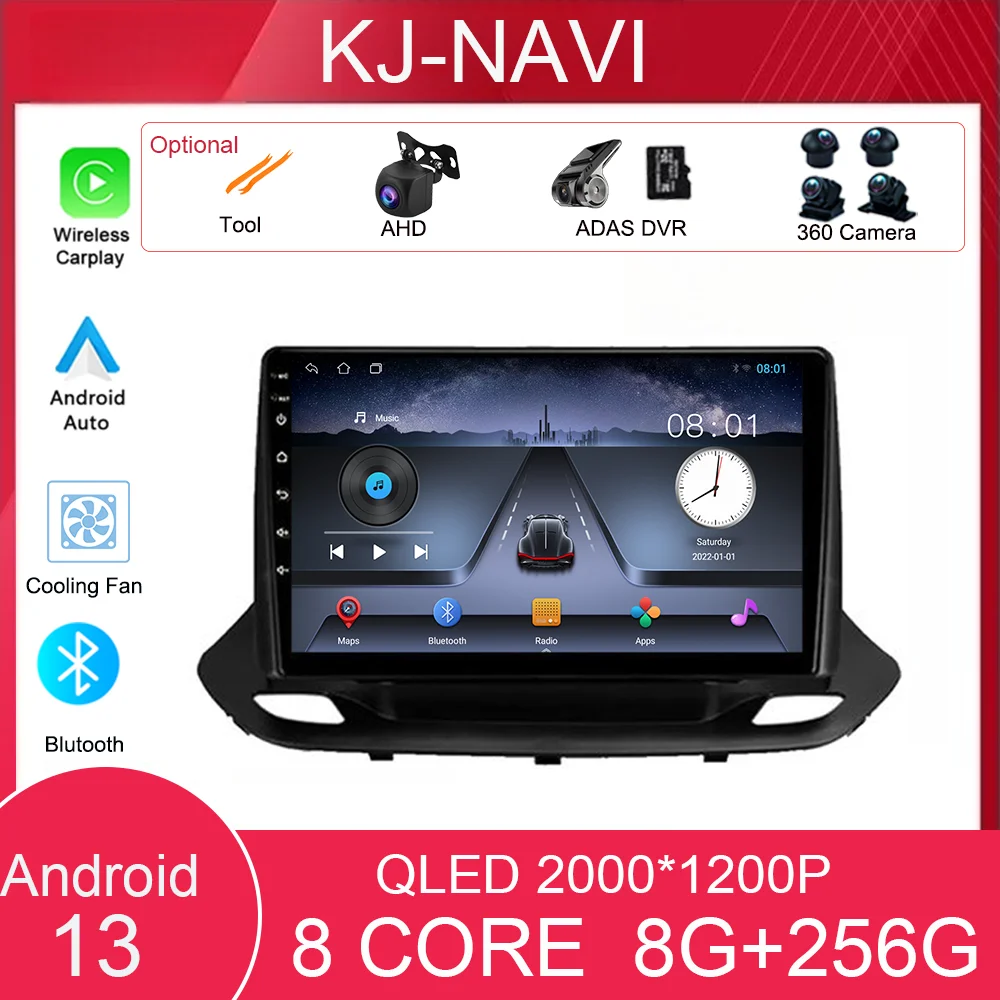 

Автомобильный навигационный экран Android 13 Carplay для Chevrolet Menlo 2020 - 2022 Bluetooth мультимедийный видеоплеер Carplay Авторадио