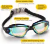 JSJM New Silicone Swimming Goggles Men Women Electroplating Colorful Adjustable Professional Swimming Glasses Waterproof Anti-UV 2