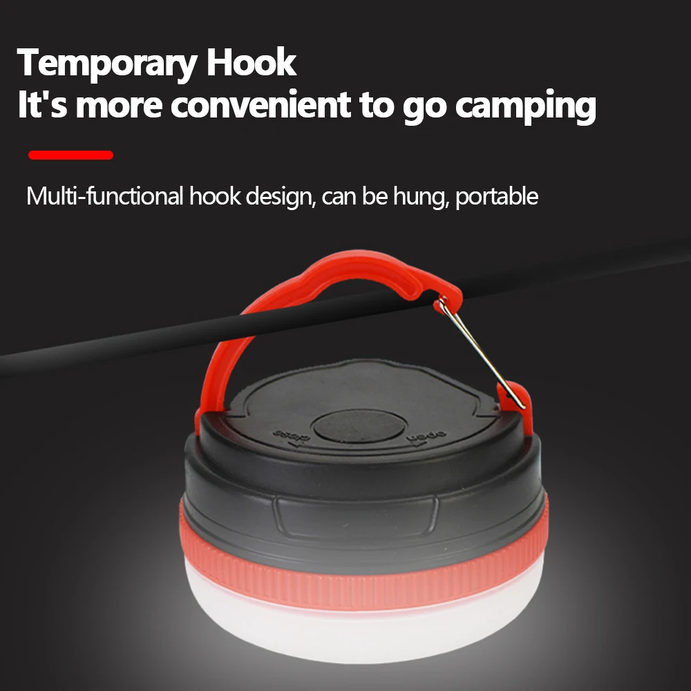 Camping light Portable 3 Lighting Modes Emergency with Magnet Base For Outdoor Work Tent Camping Supplies Without Battery