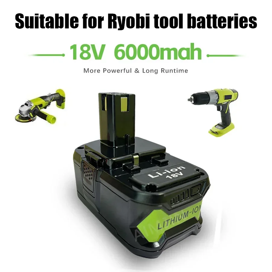 

18V 6.0 AH Li-Ion For O Akku Für Ryobi ONE + Cordless Power Tool BPL1820 P108 P109 P106 P105 P104 p103 RB18L50 RB18L40