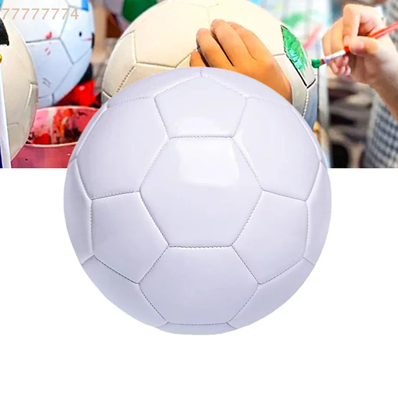 가벼운 PVC 축구 장난감 어린이 및 성인용 공식 사이즈 교육용 스포츠 장난감 DIY 선물 화이트 축구공 사이즈 5