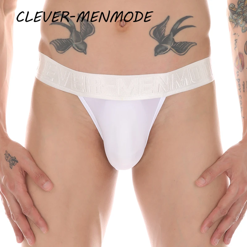 Men's Sexy Open Crotch Sheer Briefs Ice Silk Breathable T Back Underwear Jockstrap Rear Empty Panties Men Bikini