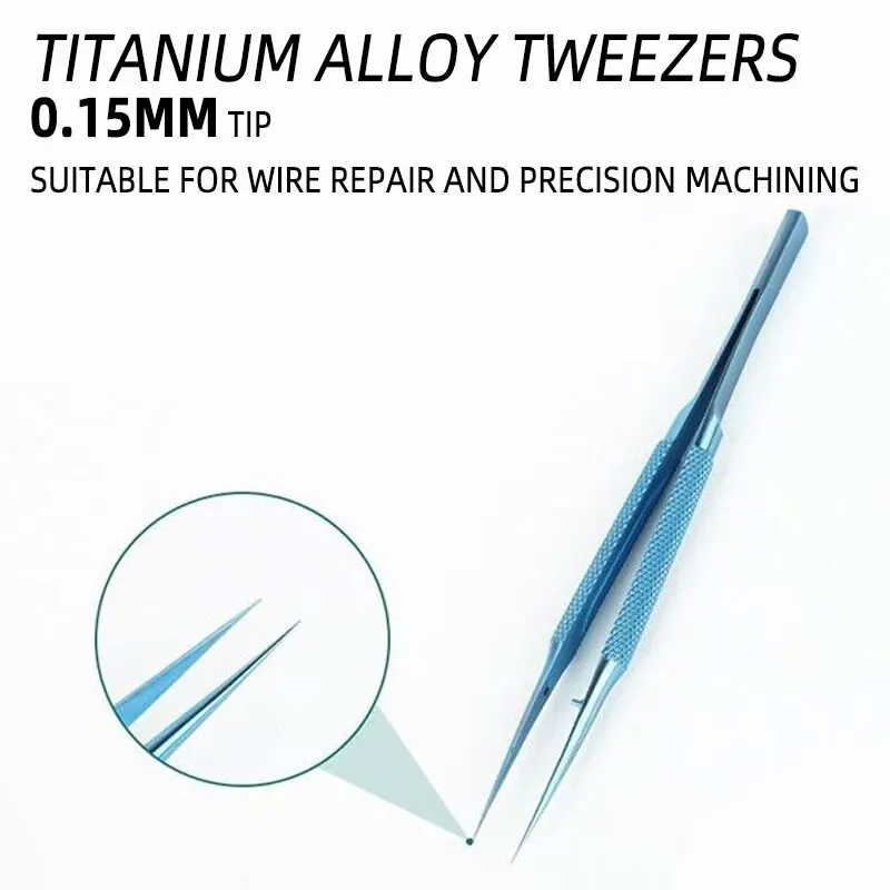 Phone Repair Tweezers 1PC Fingerprint Titanium Alloy Fine Tip