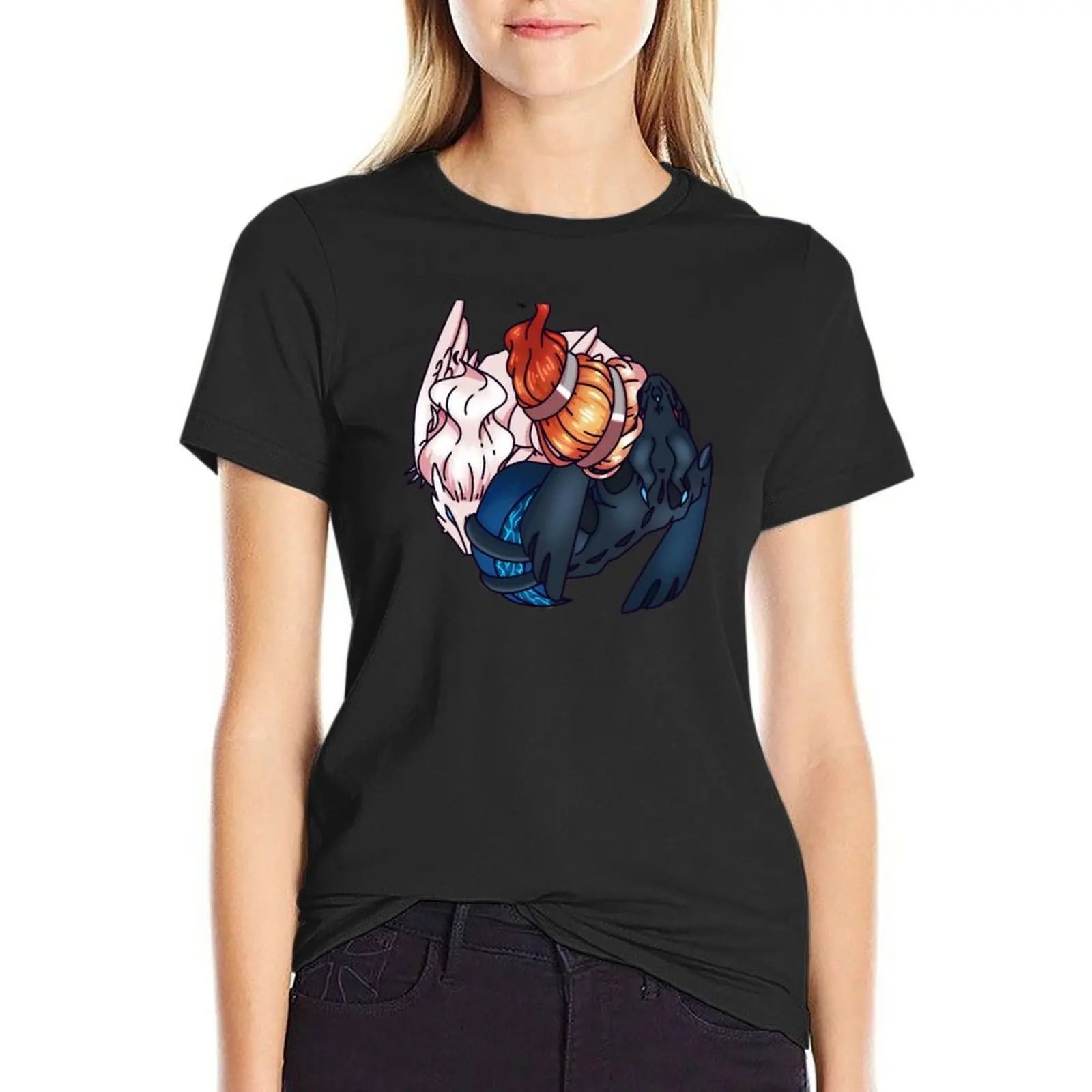 

Yin and Yang T-Shirt Aesthetic clothing cute tops plus size tops shirts graphic tees black t shirts for Women