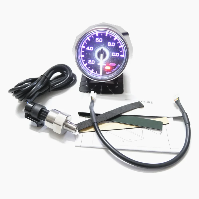 

62mm 2.5" 7 Color A1 Racing Modified Speed Water Temperature Oil Pressure Oil Temperature Vacuum Turbo Pressure Gauge
