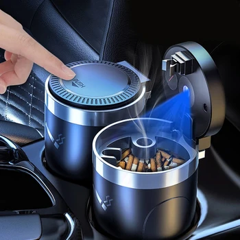 LED Car Ashtray Aluminum Cup 1