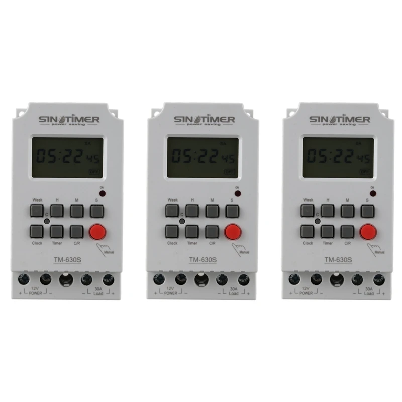 

3x цифровой дисплей Sinotimer Tm630s-4 12 в с таймером и большим экраном