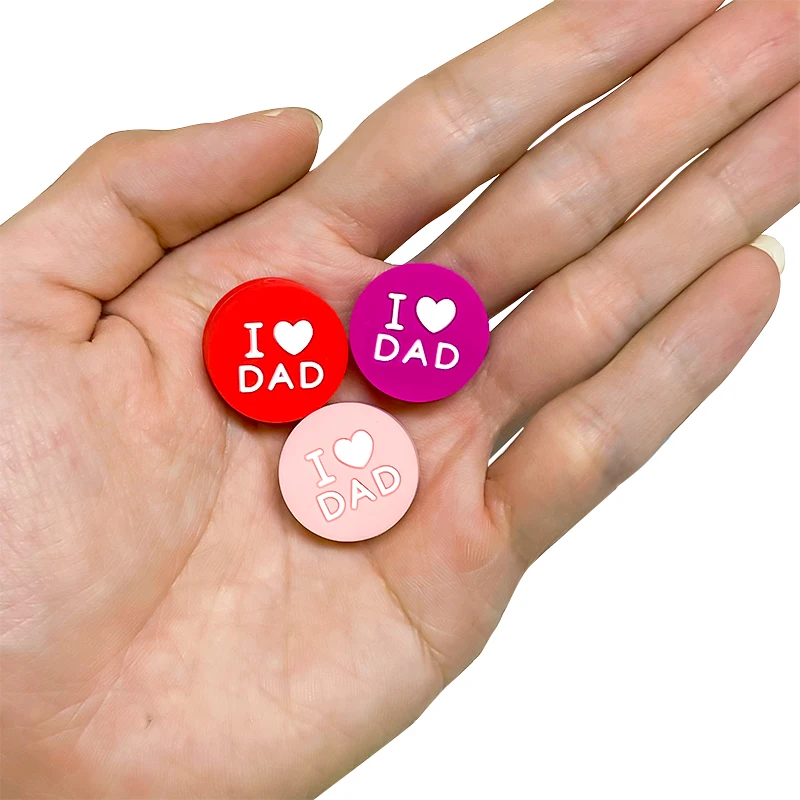 10pc Silicone Beads Love DAD Baby Toy DIY Pacifier Chain Necklaces Pendant Bite Chew Bite Chew Rodent For Teething Kids Toys teething toys pacifier chain pacifier accessories teething beads baby silicone accessories