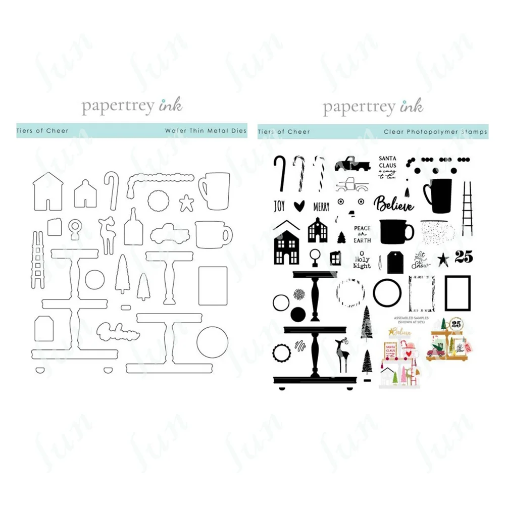 

Cutting Dies and Stamps Scrapbook Diary Decoration Embossing Template Diy Greeting Card Handmade Tiers of Cheer 2022 New Molds