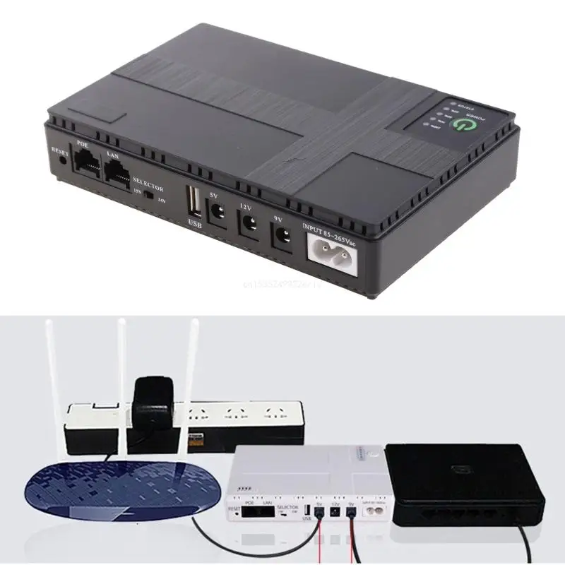 5V/9V/12V Uninterruptible Power Supply for WiFi, Router, Modem, Security Camera