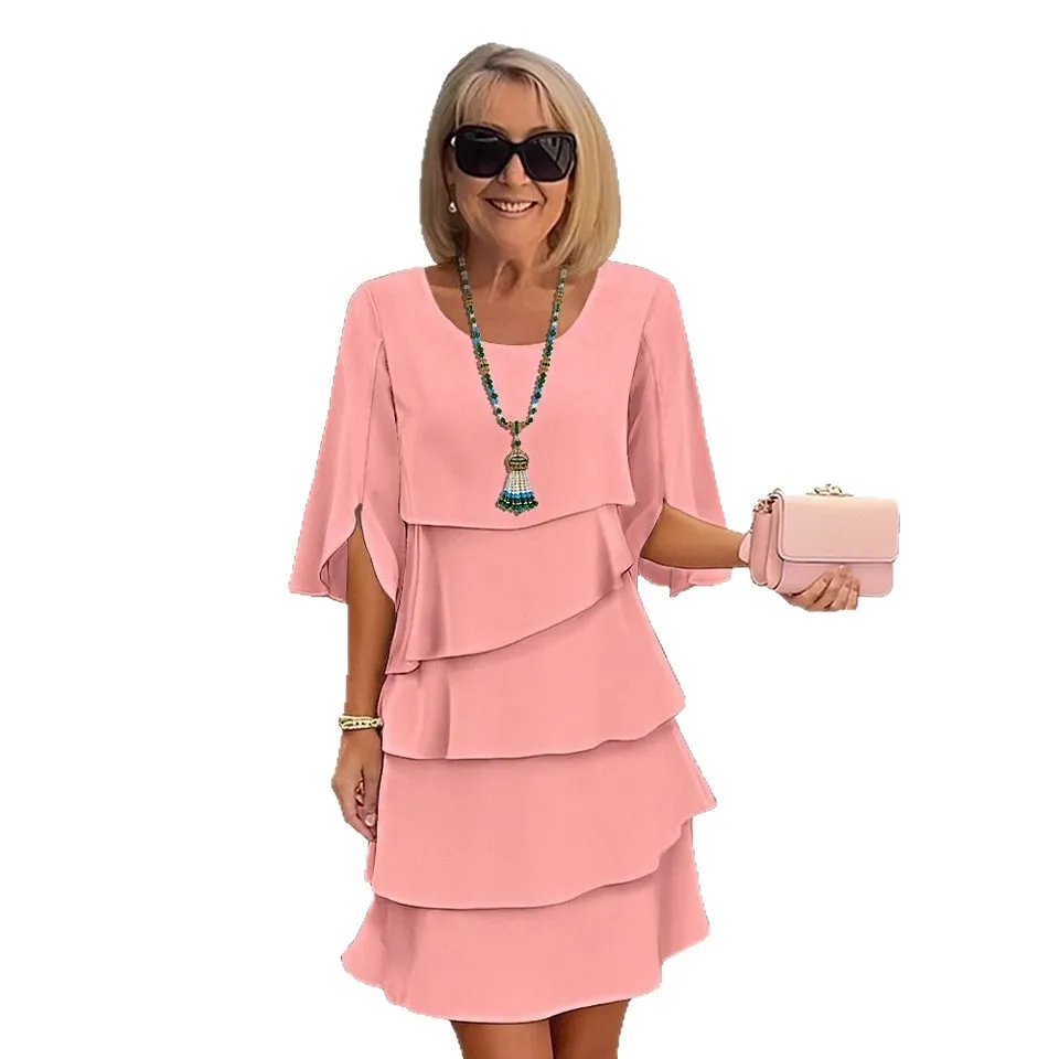 Women Flowy Tiered Layered Party Wedding Dress