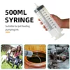 100-500ml Large Capacity Syringe with 1M Hose Reusable Plastic Syringes Pet Feeding Metering Pump Hydroponic Nutrition Syringe 3