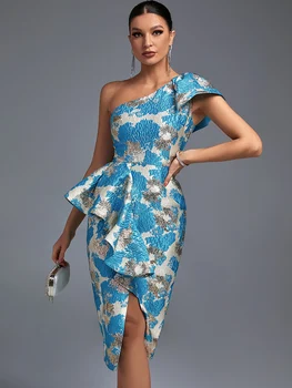 Toyin Ruffle Bodycon One Shoulder Outfit