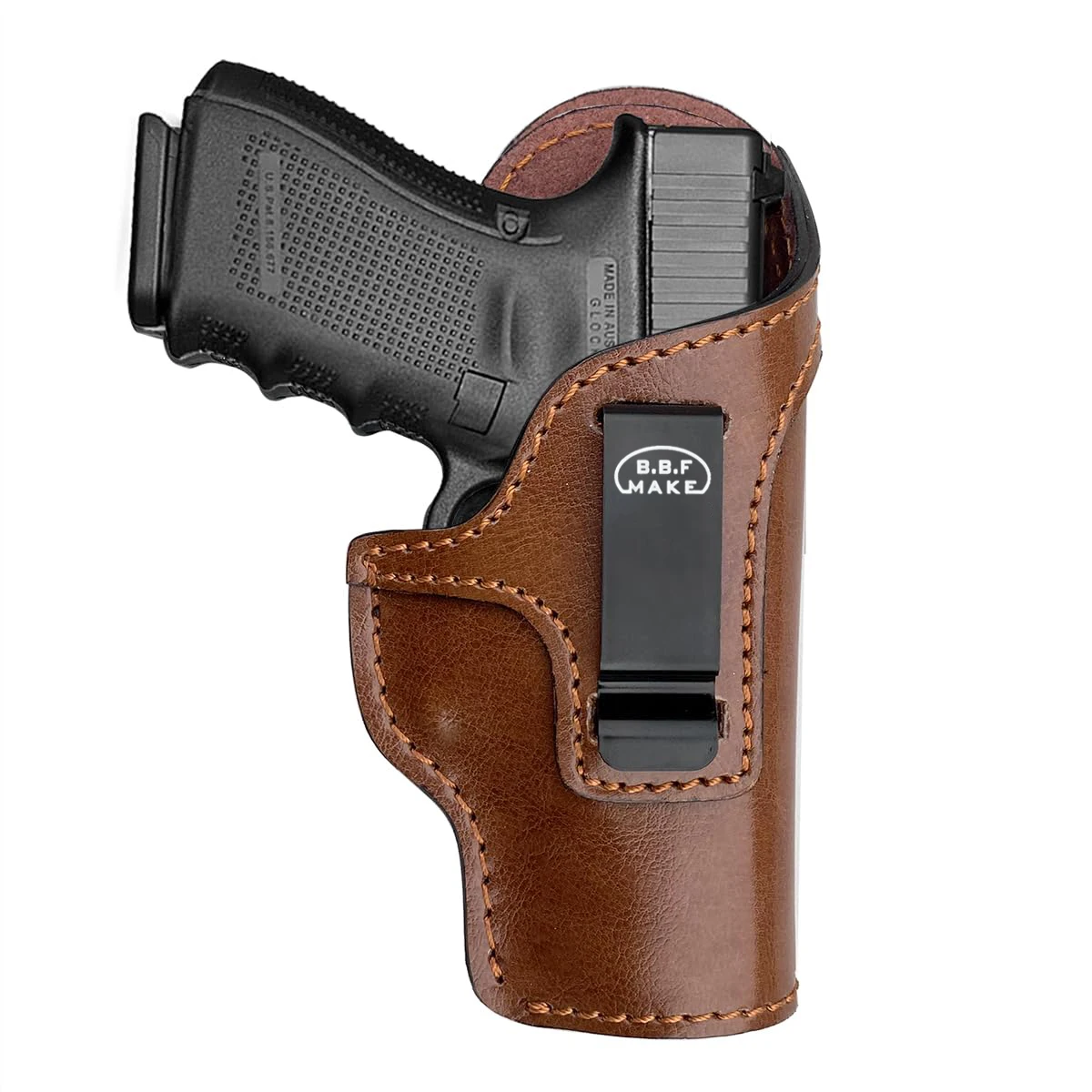 Gun Holsters IWB 9mm Leather Pistol Holsters Fit: Glock 19 17 26 Taurus ...