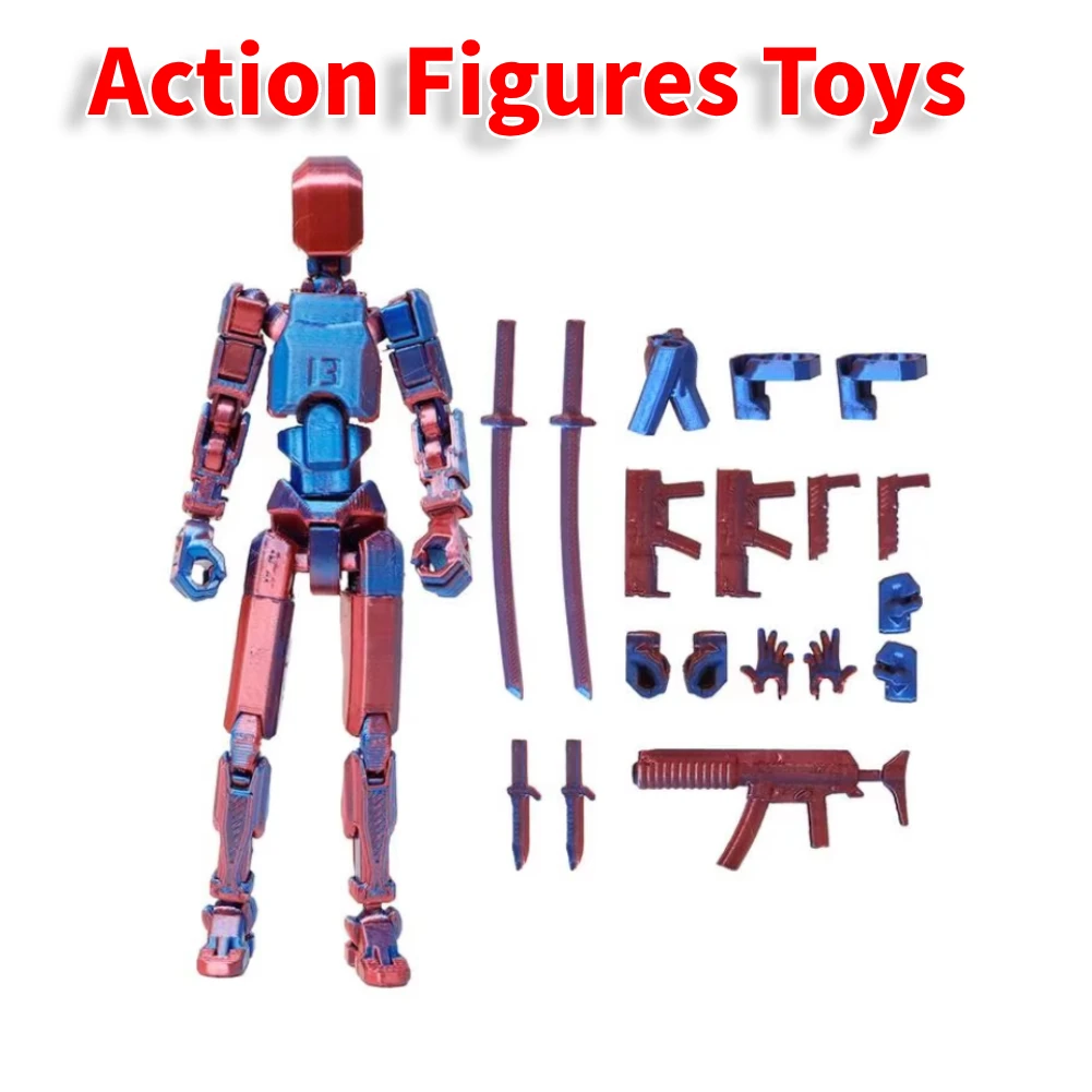 3D Printed Multi-Jointed Movable Shapeshift Kids Robot 3d Mannequin Dummy 13 Action Figures Toys Adults Parent-children Games