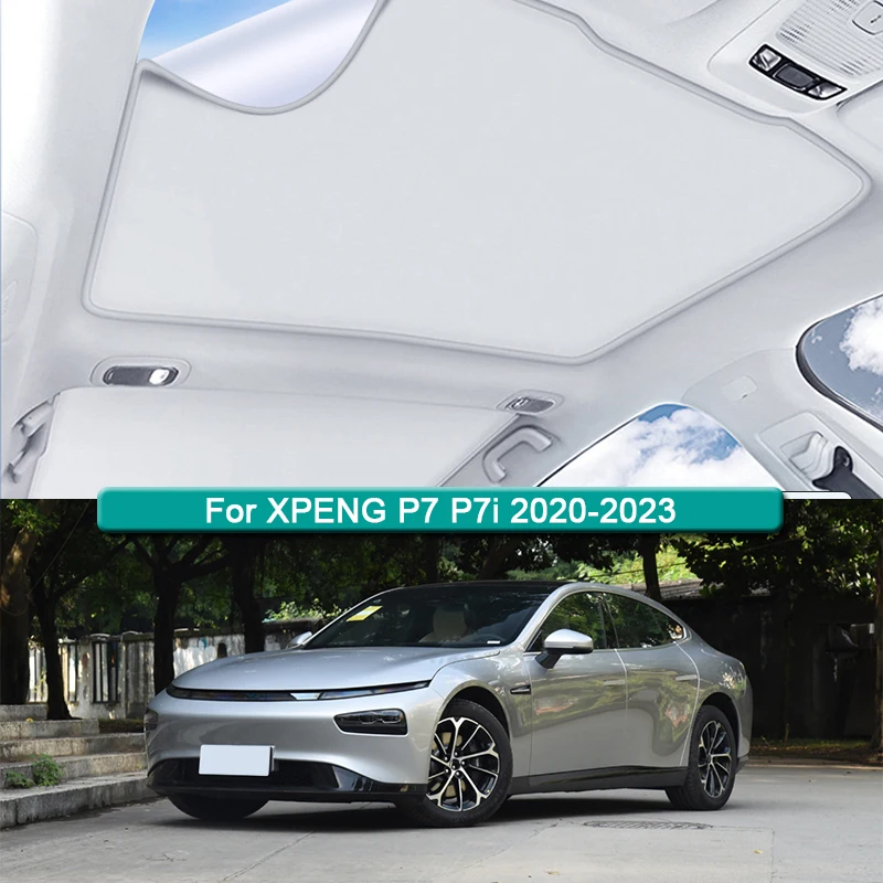 

Roof Sunshade For XPENG P7 P7i 2020-2023 Car Electrostatic Adsorption Sunroof Sunshade Skylight Blind Shading Sticker Accessory