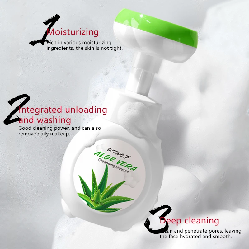 PTWOP Flower Pressure Foaming Cleanser Gentle Oil Control Moisturizing Cleanser Whitening Exfoliating Deep Removal 6