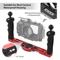 Dual Handle Camera Diving Rig Handheld Waterproof Underwater Tray Stabilizer Housing Bracket for GoPro Canon Sony Nikon DSLR - Image 2