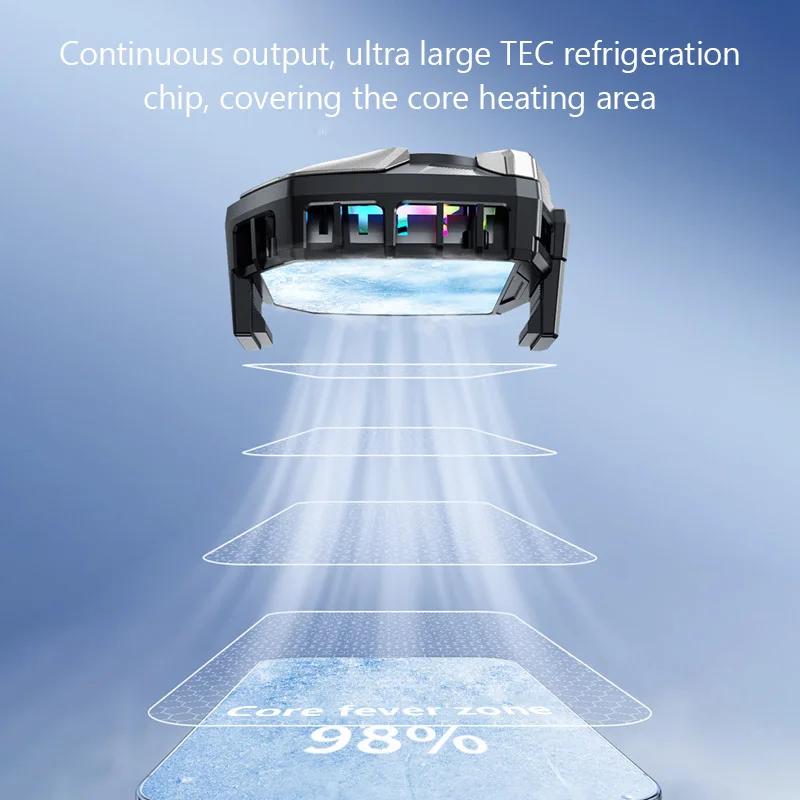 Back Clip Mobile Phone Cooler Quiet Three-speed Adjustable Mobile Phone Rapid Cooling Radiator Summer Heat Sink for Xiaomi Huawe