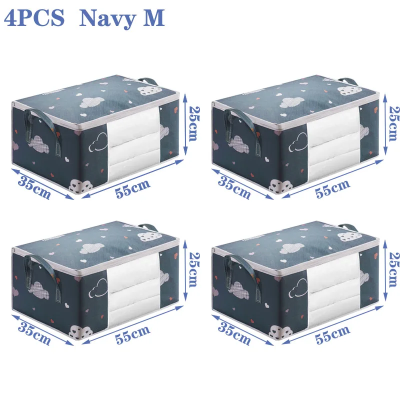 4pcs navy 50L