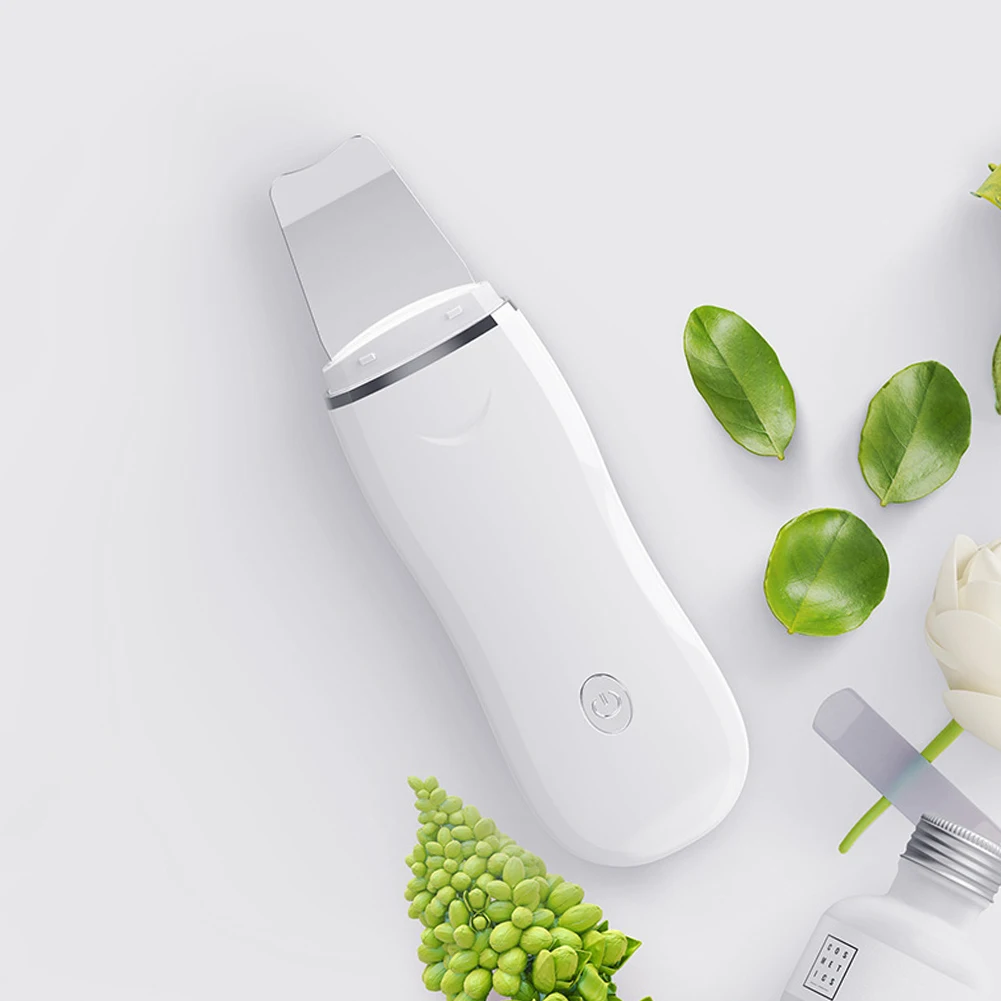 Massager Skin Scrubber Cleaner Ultrasonic Blackhead Exfoliating Peeling Spatula