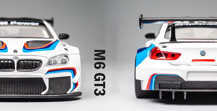 BMW M6 ホワイト ミニカー 68255W-CP-SHOW-BMW-M6-GT3-No1-