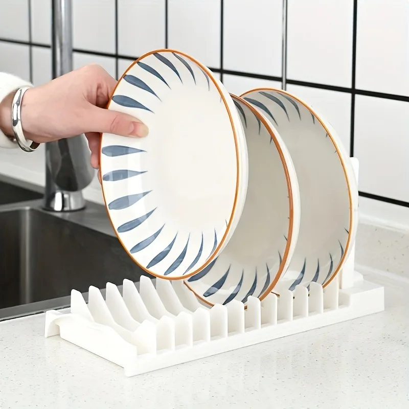 Compact Kitchen Dishware Drainage and Storage Rack