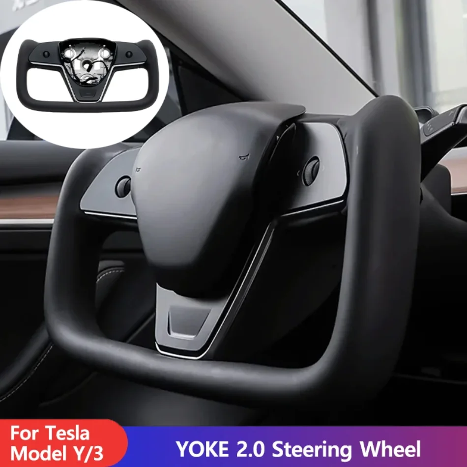 新しいヨーク 2.0 ステアリングホイール テスラモデル Y 2017-2024