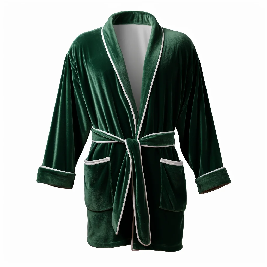 

Green Vintage Smoking Jacket Robe for Men