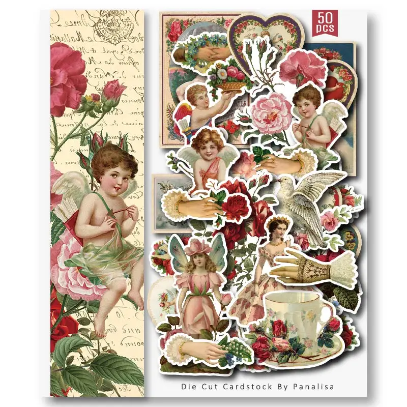 Panalisacraft 20 styles 12 inch Vintage Cardstock Die Cuts Collection Kit Scrapbooking Planner/Card Making/Journaling Project