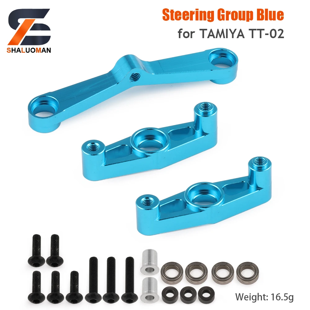 Shaluoman Tamiya Tt02 Gruppo Sterzo A Manovella Con Cuscinetti A Sfera In Alluminio Per 1/10 Rc Car Drift Tamiya Tt02 Tt-02 Aggiornamenti Parti