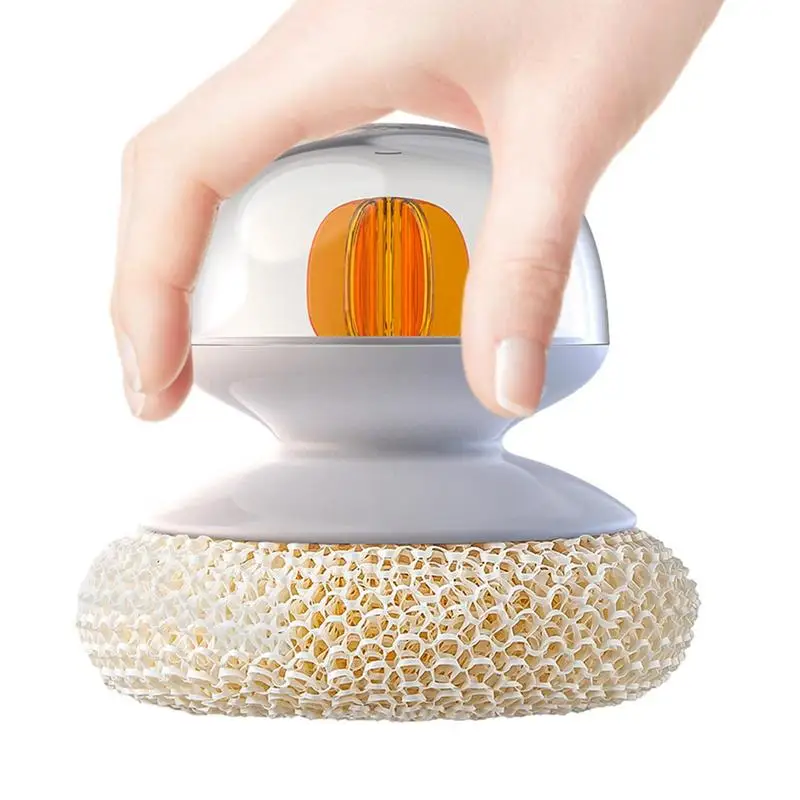 

Dish Scrubber With Soap Dispenser Automatic Liquid Addition Artifact Ball Multifunctional Cleaning Brush With Soap Dispenser