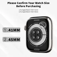 Coque pour Apple Watch, 42mm, 46mm, 41mm, 45mm, 40mm, 44mm, Juste de Protection d'Écran, Souple, TPU, Pare-chocs pour iWatch Série 10, 9, 8, 7, 6, 5, 4, SE 4