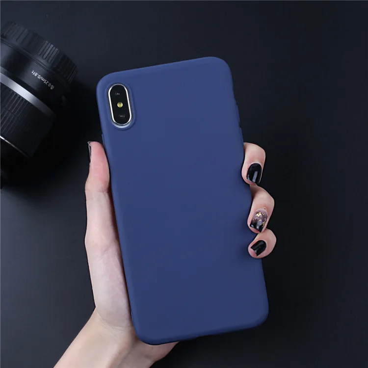 Candy Color Silicone Phone Case - Cute and Soft Back Cover