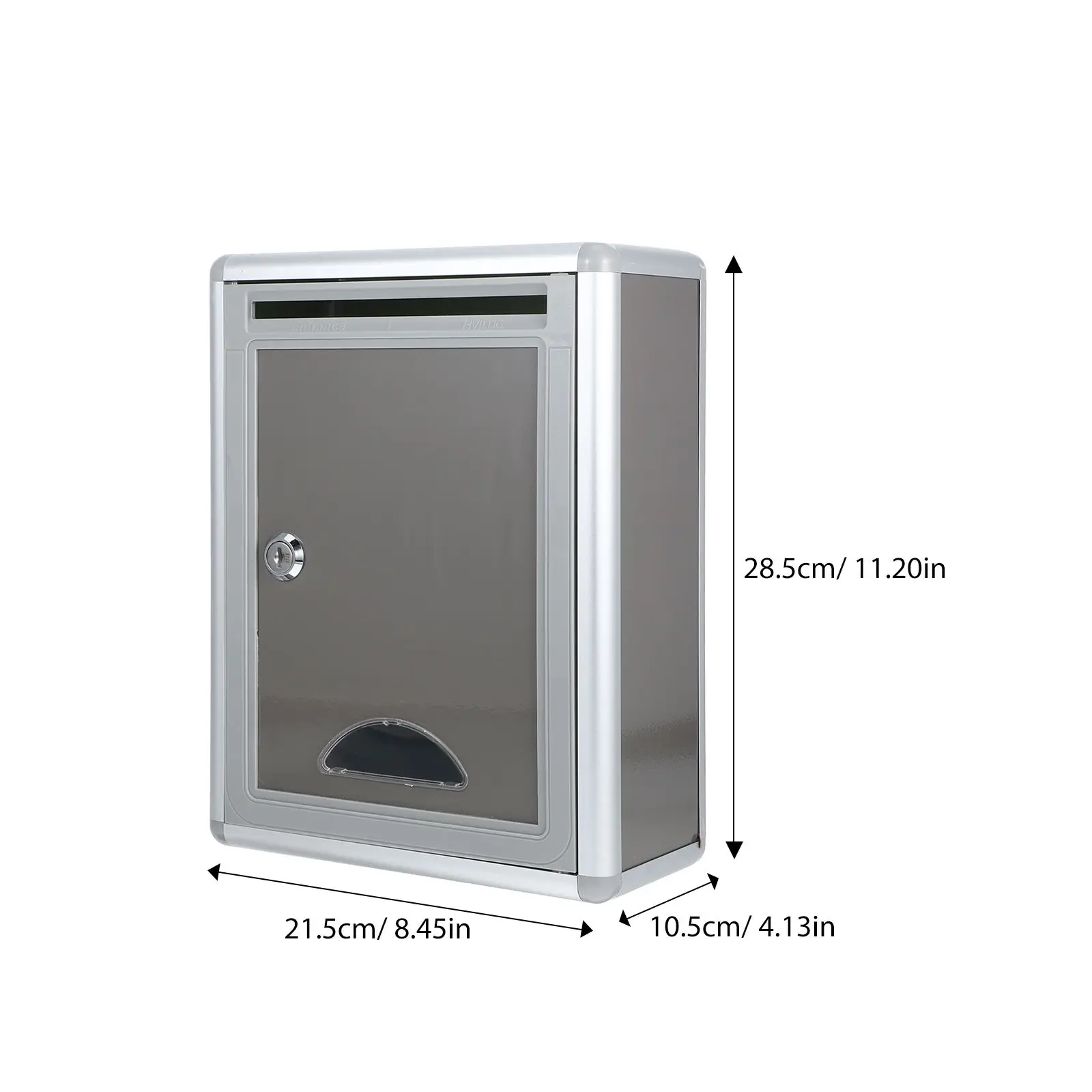 Wall Mounted Aluminium Alloy Mailbox Lightweight Waterproof Post Box office Suggestion Box Mail Money Checks home Garden Mailbox