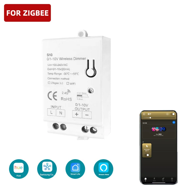 3.0 Led Light Dimmer Controller Ac100-270V 0-10V 1-10Vsmart Home App Per Smartthings Tuya Hub Echo Plus Alexa Control