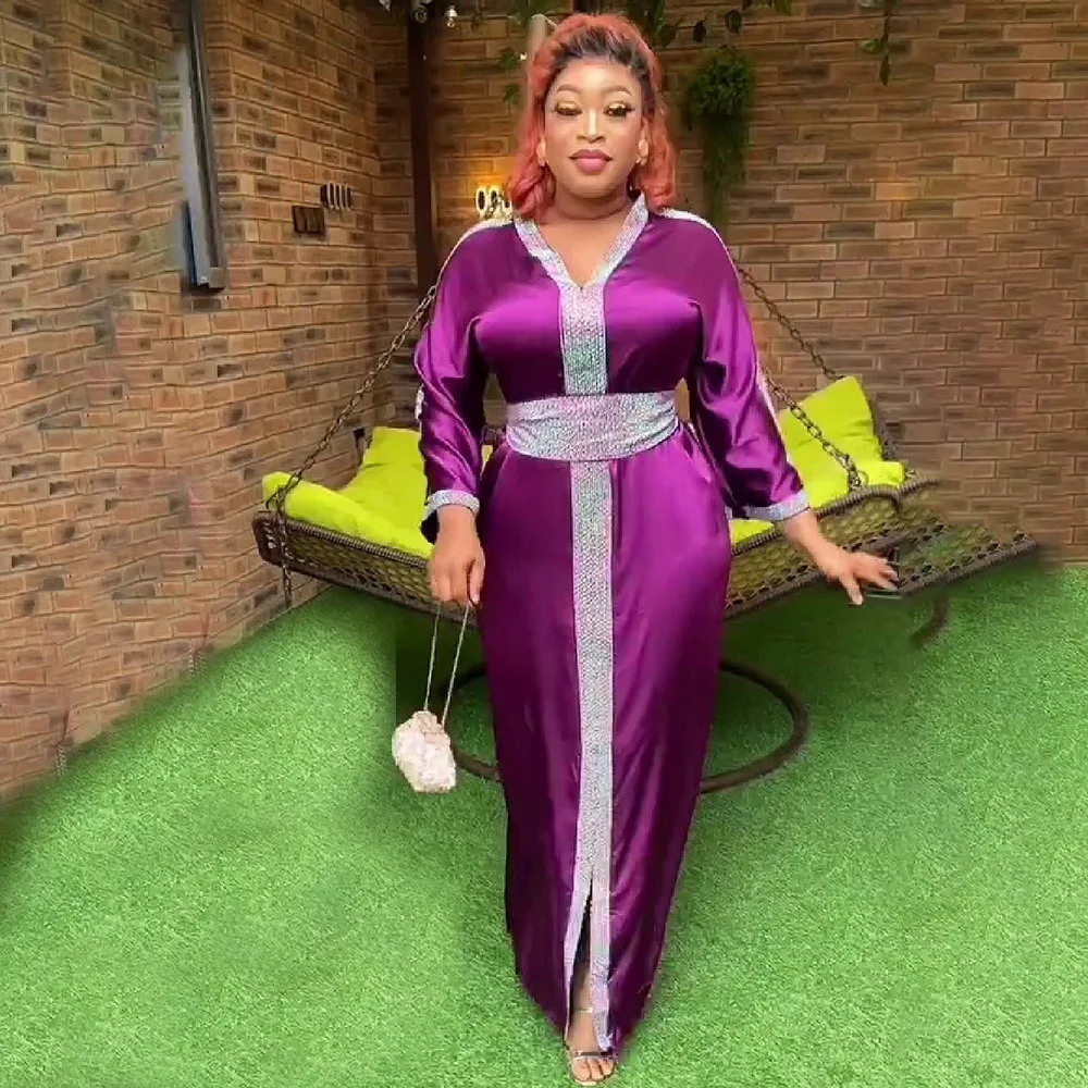 

Plus Size African Party Dresses for Women Dashiki Ankara Muslim Outfits Gown Dubai Kaftan Abayas Boubou Robe Marocaine Femme