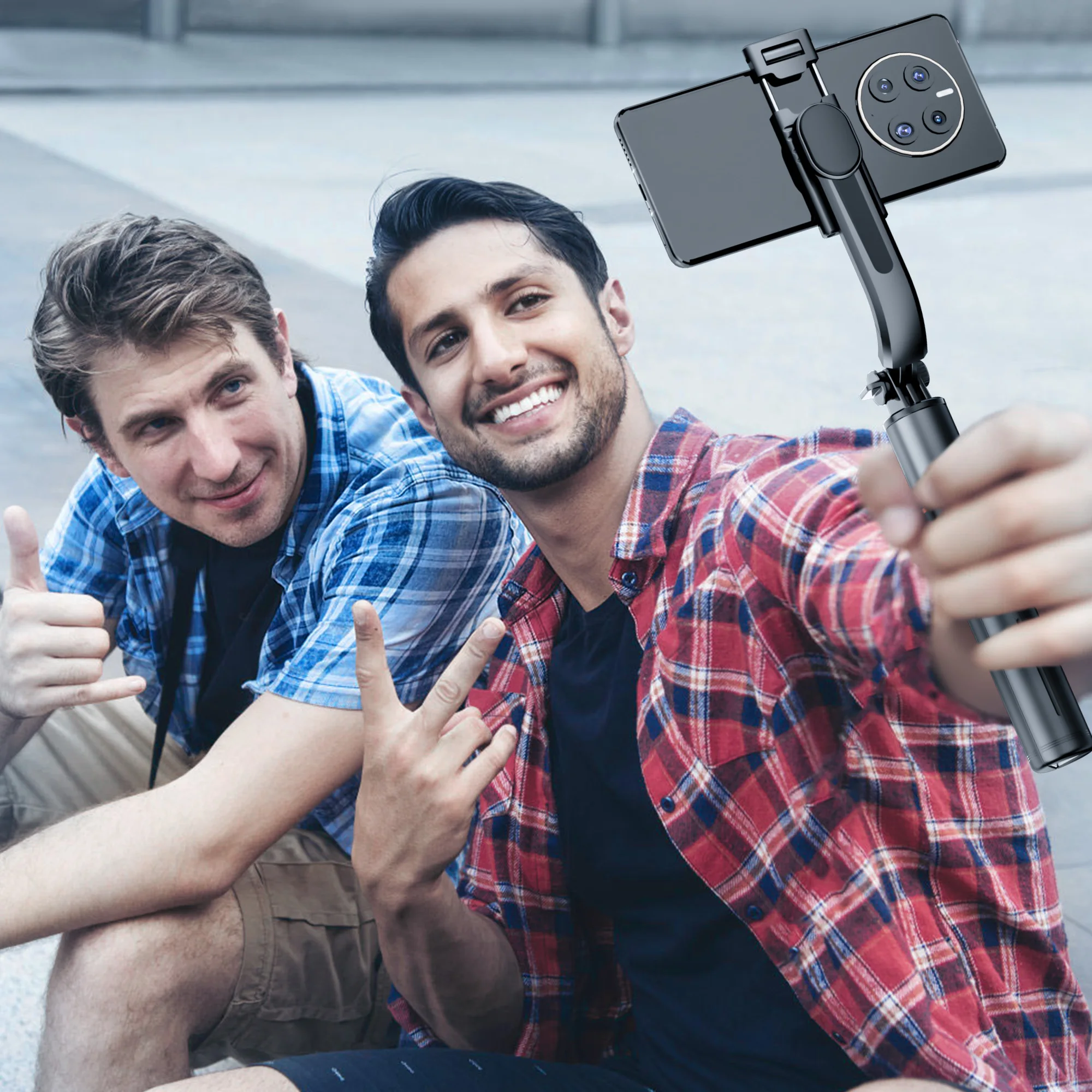 Selfie Stick 1130mm Extended Wireless Bluetooth Stabilizer for Android IOS Smartphone