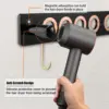 Suitable For Dyson hair dryer bracket, punching free hanging rack, bathroom wall mounted storage rack, hair dryer storage rack 4