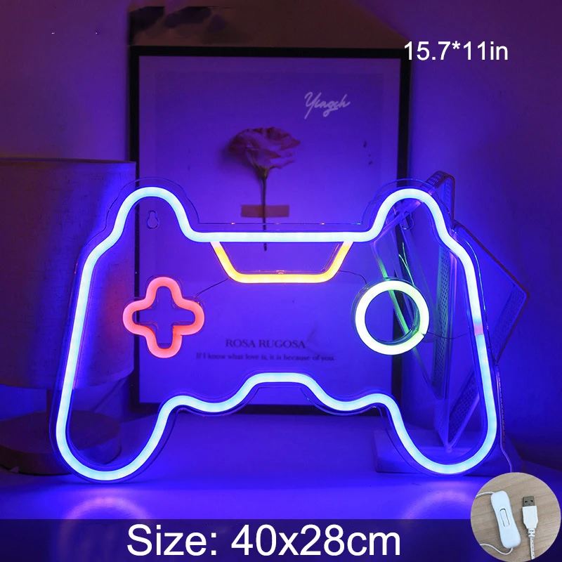 Cloud Game Beer Symbol Neon Light Sign LED Logo Modeling Lamp Nightlight  Decor Internet Cafe Playroom USB Plug Acrylic Plate